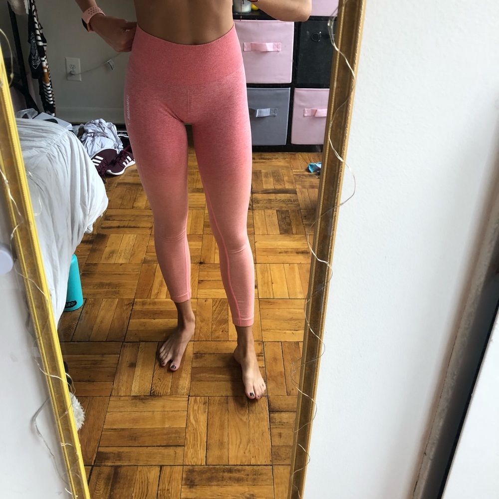 Gymshark peach ombré seamless leggings